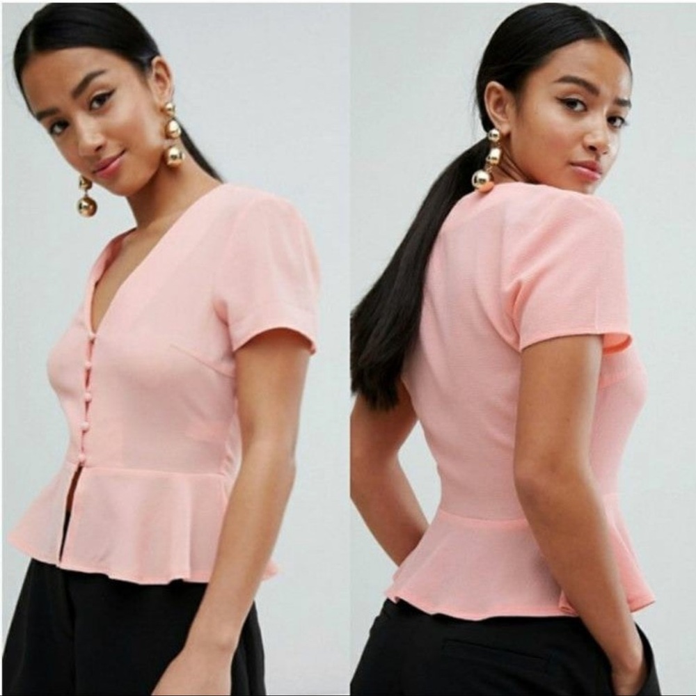 Topshop peplum blouse